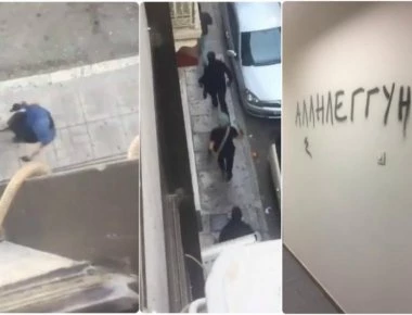 Επιδρομή κουκουλοφόρων στο γραφείο του Μ. Βαρβιτσίωτη - Ο αστυνομικός πυροβόλησε στον αέρα (φωτό, βίντεο)